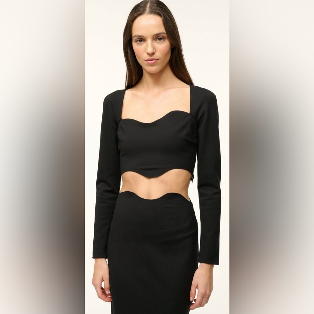 STAUD corde crop top black Small - Picture 9 of 10